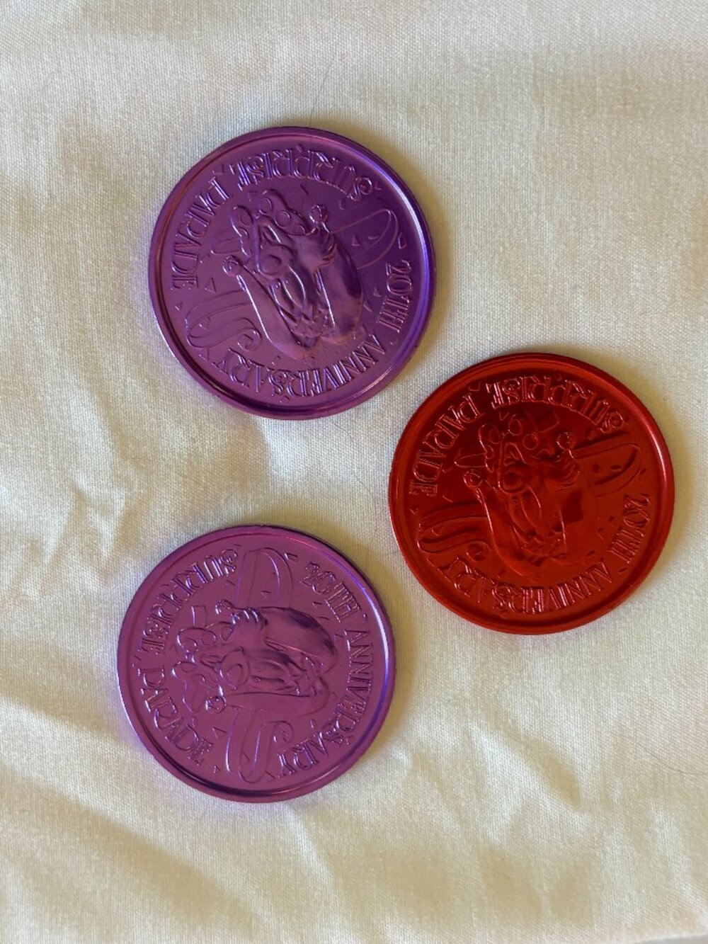 Walt Disney World 20th Anniversary Surprise! Coins Set of 3